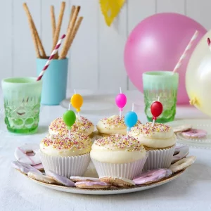 ROSE GOLD GLASS BOTTLE 5 Balloon Party Candles