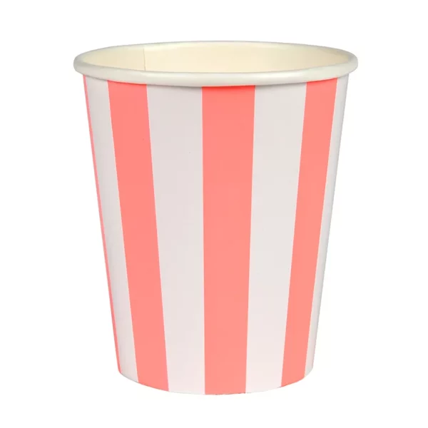 Coral striped Party cups