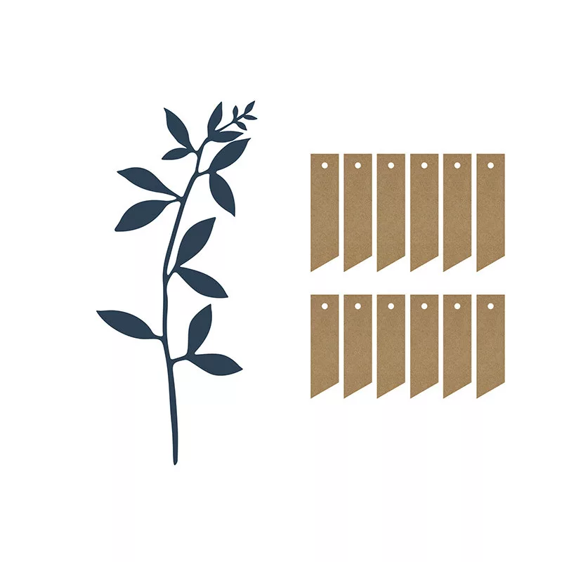 Branch with leaves decoration, d. navy blue 1 Branch with leaves decoration, d. navy blue