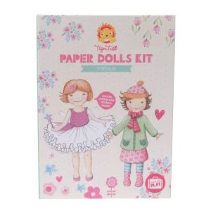 Vintage paper doll dress-up set
