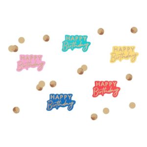 CONFETTIS COLORÉS "HAPPY BIRTHDAY"