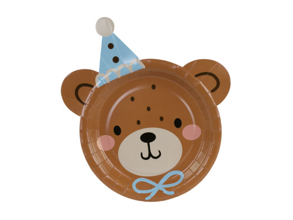 Assiettes Teddy Bear, décorations pour fête d'anniversaire enfant, lot de 6 pièces.
