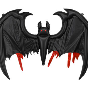 Chapeau de sorciere avec etoiles dorees 3 Ballon géant chauve-souris noir – déco Halloween (120x81 cm)