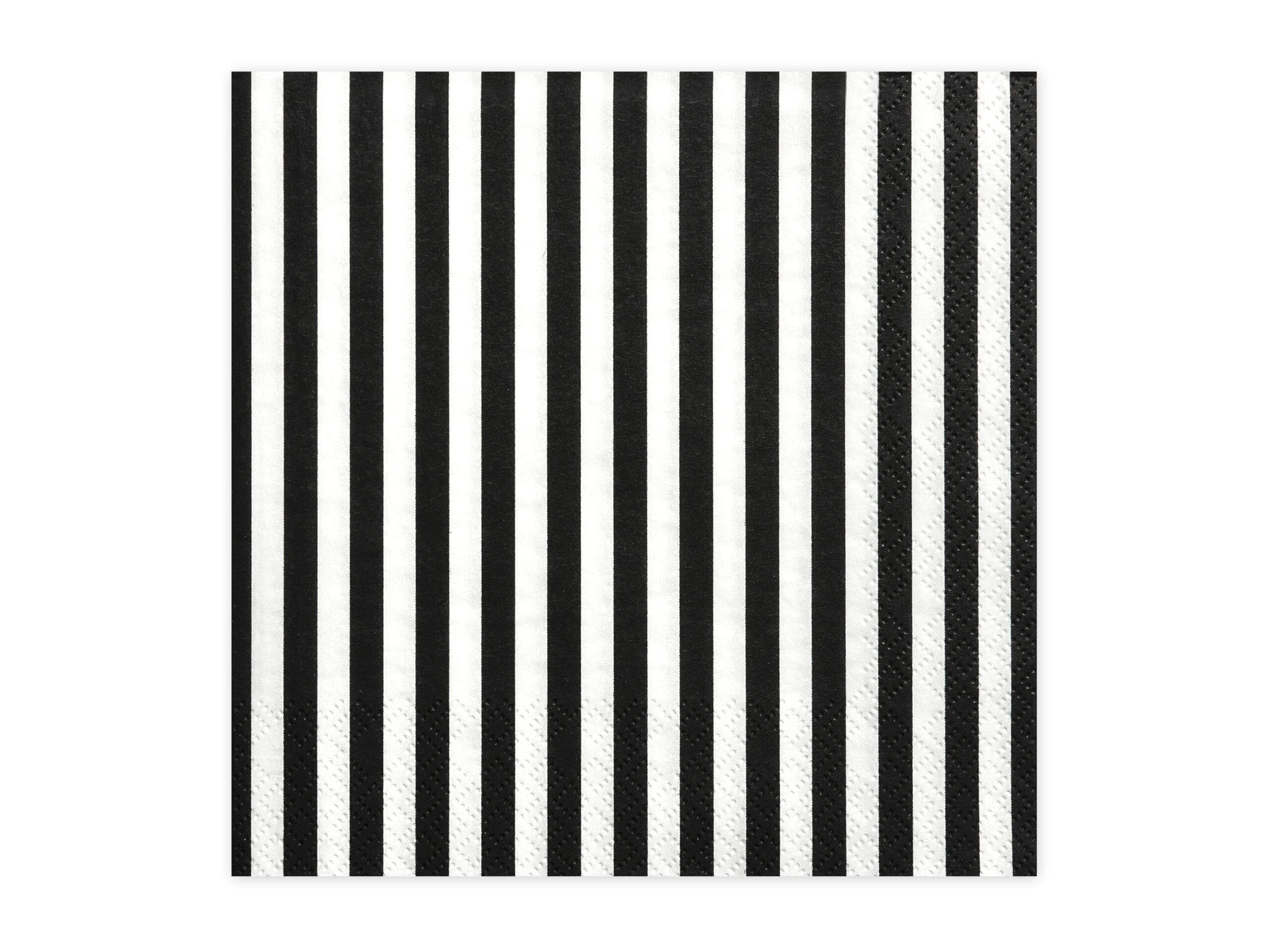 Serviettes à rayures noires, 20 pcs 1 Serviettes à rayures noires, 20 pcs