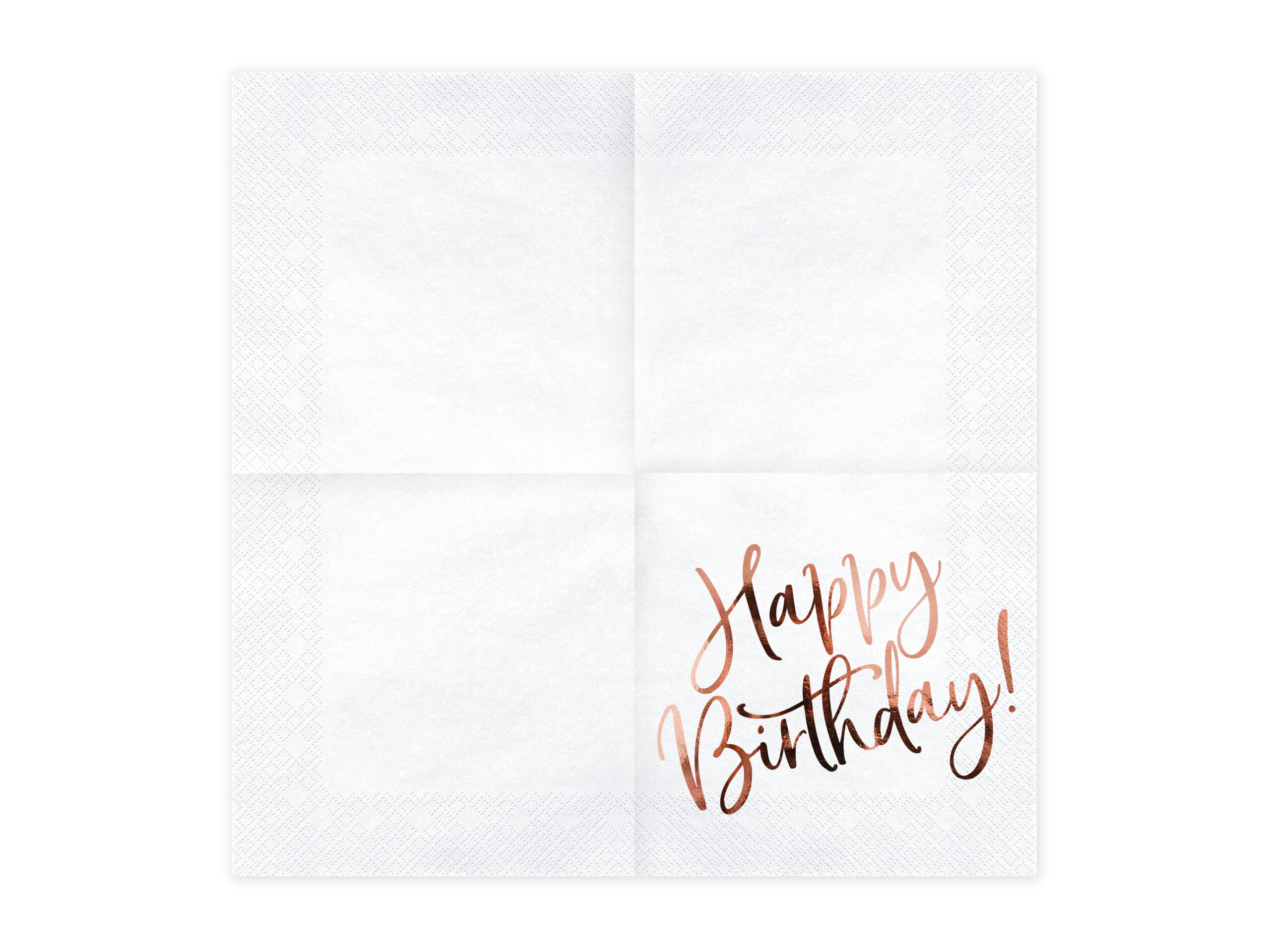 Serviettes "Happy birthday" – or rose 2 Serviettes "Happy birthday" – or rose – Image 2