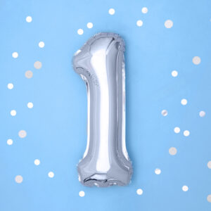 Ballon Mylar Chiffre « 3 » 35 cm Argenté 13 Ballon Mylar Chiffre « 1 » 35 cm Argenté