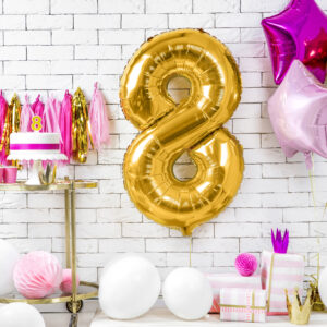 Was ist neu 16 Ballon chiffre 8 doré de 86 cm, décoration de fête ou d’anniversaire.