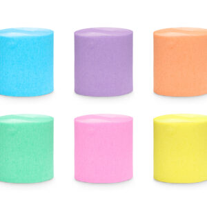 Papillons en papier noir – 30 pcs 10 Papier Crépon Mélange Arc-en-Ciel Pastel 5 cm x 10 m – Set de 6 pcs