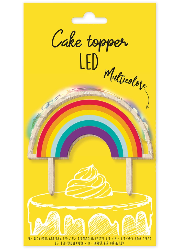 LED rainbow cake topper 1 LED rainbow cake topper