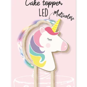 LED unicorn cake topper