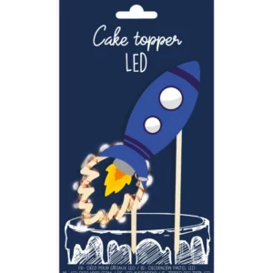 Cake topper led rocket