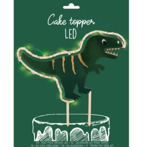 LED dinosaur cake topper