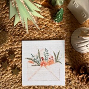 Chemin de table Ethnique Lin 1 Carte Postale de Noël “Lettre d’hiver”