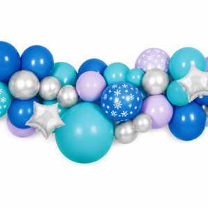 Guirlande de Ballons 29 Pièces Bleu, Turquoise et Argent – Décoration Hiver
