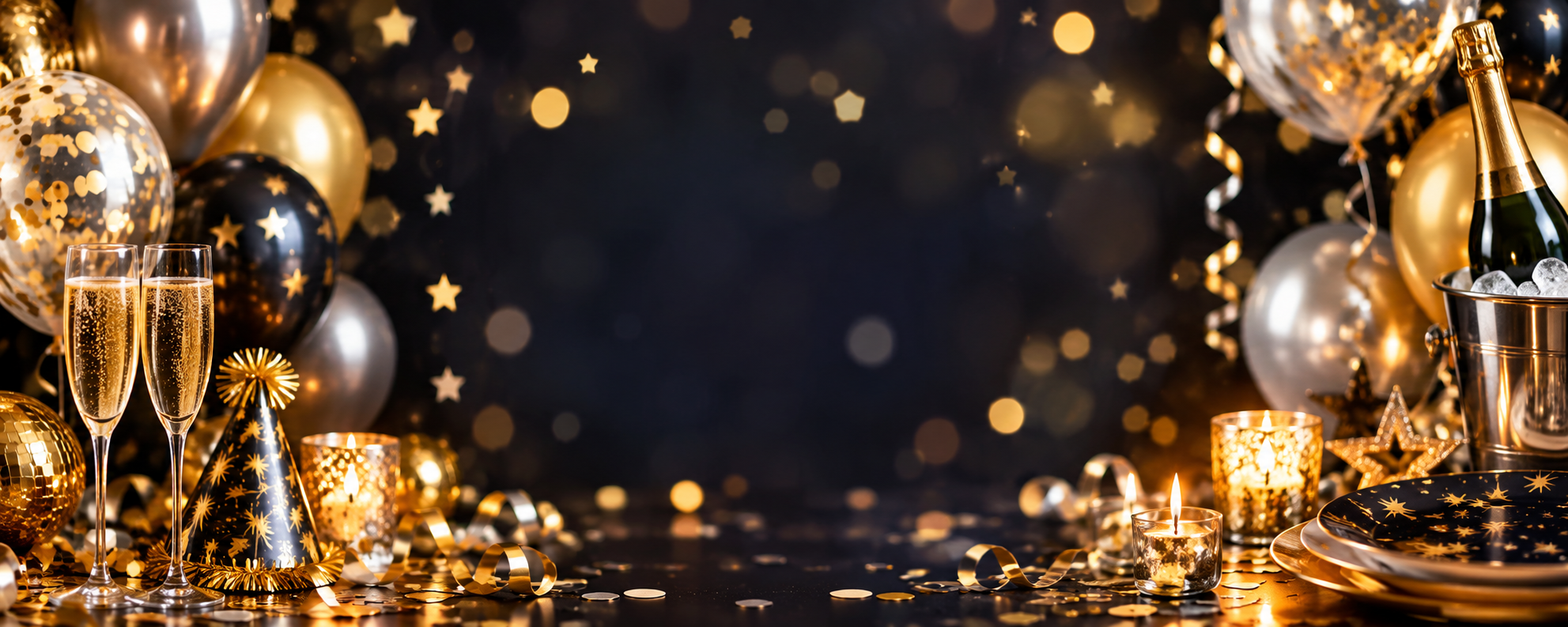 Luxurious New Year Celebration Still Life