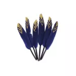 plumes bleu marine or ethnique decoration fete mariage jpg 8be8700b