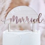 cake topper just married marie mariage rosegold bois decoration magasin lausanne c226f1b6