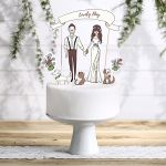 cake topper lovely day mariage decoration gateau boho champetre f53deda6